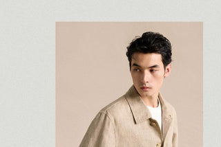 [CULTUM] Linen Blend Shirt Collar Jacket
