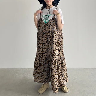 Leopard print long dress