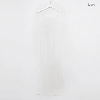 Back Ribbon Camisole Long Dress