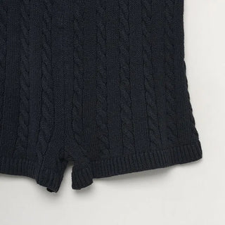 Cable knit shorts