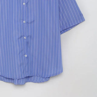 Half-sleeve striped shirt