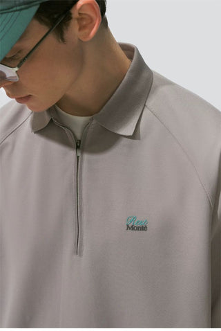 [Monterest] Quick-Dry Half-Zip Polo Shirt