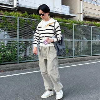 String wide pants