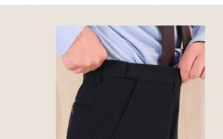 [CULTUM] Herringbone Brushed Elastic Waist Trousers