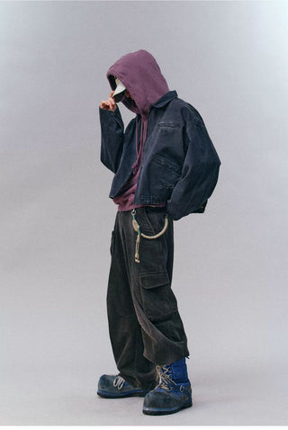 [Monterest] Washed Distressed Work Jacket