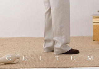 [CULTUM] Linen Blend Drawstring Pants