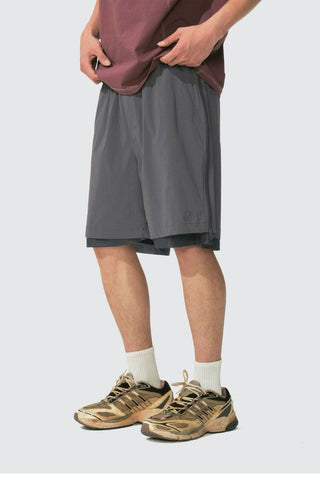 [Monterest] Double Layer Side Zip Outdoor Shorts