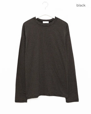 Loose-fit striped long-sleeved T-shirt