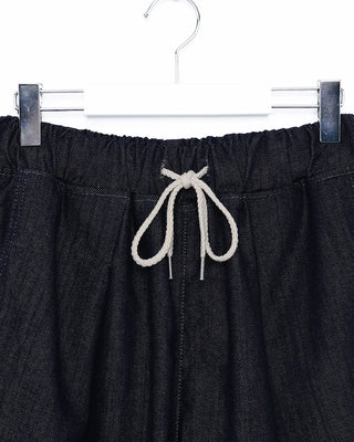 (Unisex) Pleated Wide Denim Bermuda Shorts