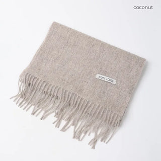 Plain wool scarf