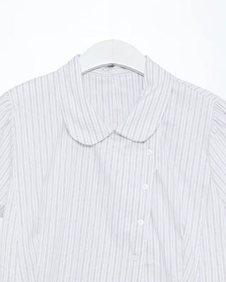 Striped pintuck shirt blouse