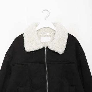 Boa bicolor suede jacket