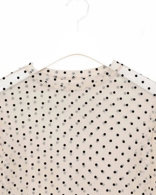 Sheer polka dot T-shirt