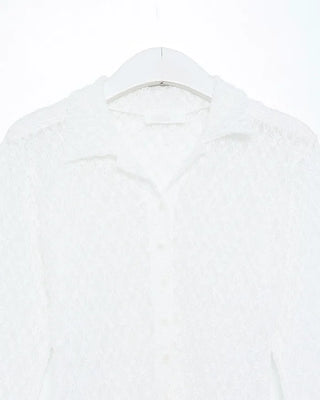 Lace sheer shirt blouse