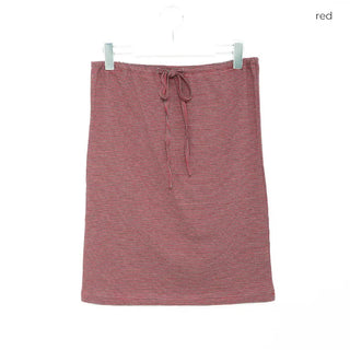 Bordered string midi skirt