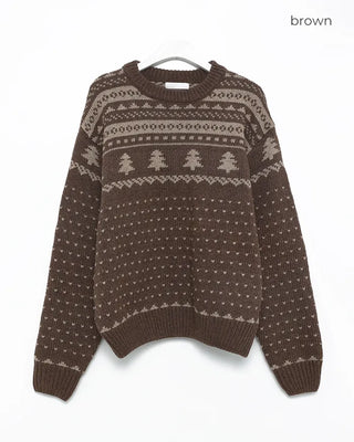 (Unisex) Tree Nordic Knit Sweater