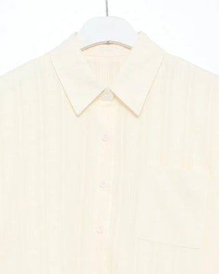 Ethnic striped cotton half shirt