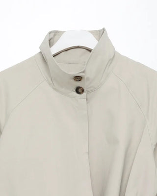 Stand-neck Big Gun Patch Yoke Short Trench Coat