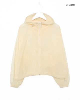 See-through semi-cropped windbreaker