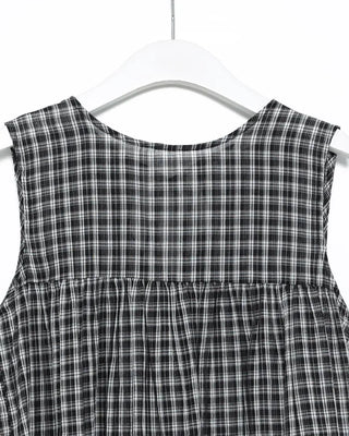Checked long blouse