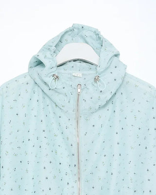 String Flower Hooded Windbreaker