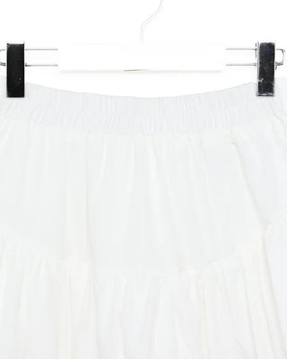 Elastic waist pumpkin mini skirt