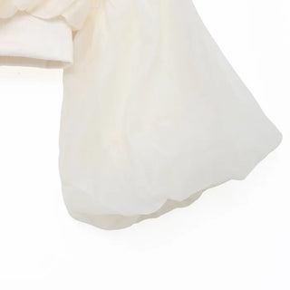 Balloon cropped blouse