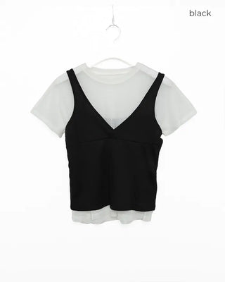 Mash Short-Sleeve Sleeveless Layered Set