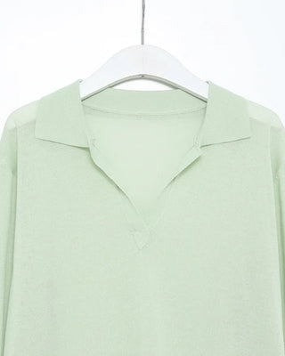 Deep Johnny Color Linen Sheer Pullover
