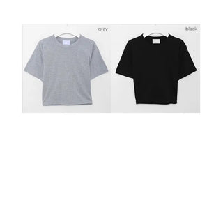 Basic Color Cropped T-Shirt