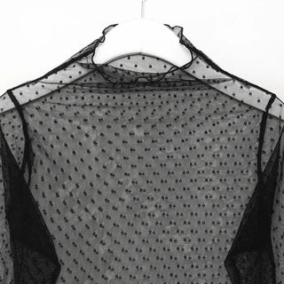 Dot pattern sheer T-shirt