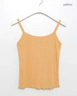 Scalloped hem cropped pointe camisole