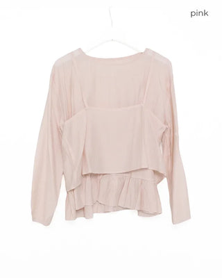 Camisole & Frill Blouse Set