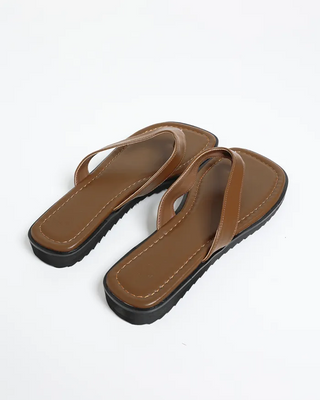 Square stitch sandals