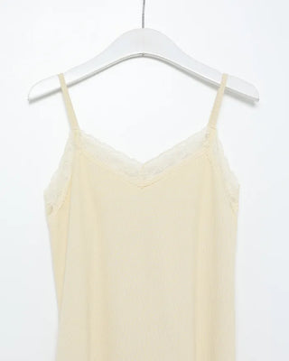 Lace long sleeveless dress