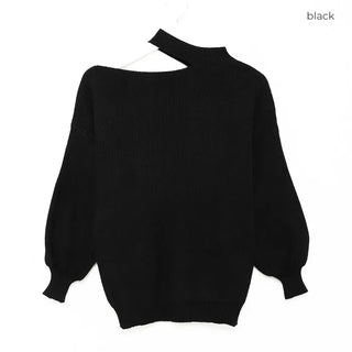 Asymmetrical Turtleneck Knit