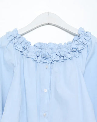 Frilled off-shoulder blouse