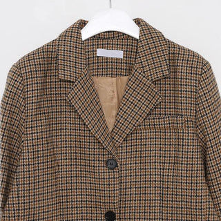 Oversized check jacket