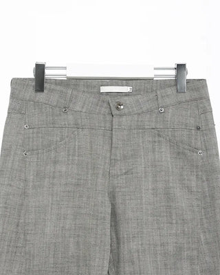 Slash-seam low-waist pants