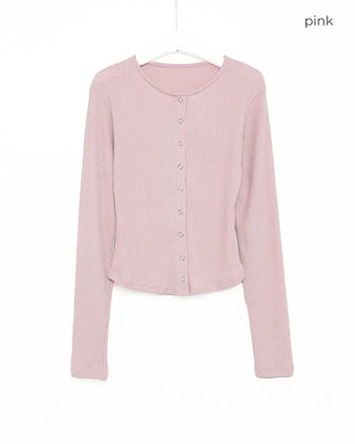 Slim-fit ribbed knit cardigan
