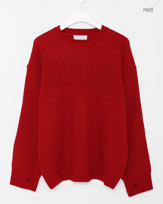 Crew Neck Rib Knit