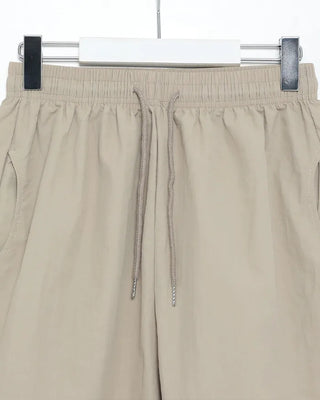 Nylon shorts with string waistband