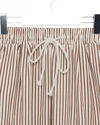 Simple striped banding pants