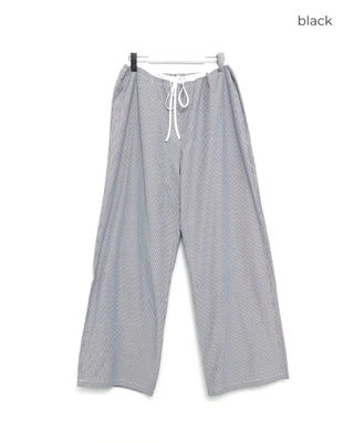 Color-blocked mini striped pants