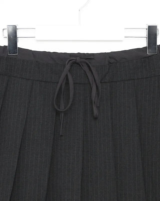 Pinstripe pleated mini skirt