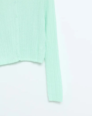 Rayon Mix Rib Summer Cardigan