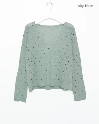 See-through polka dot summer cardigan