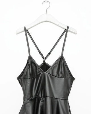 Camisole leather dress