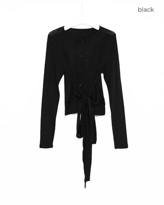 Cardigan set with wrap bustier