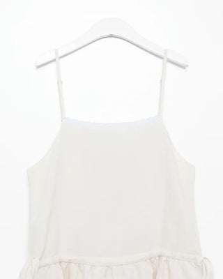Shirred peplum camisole